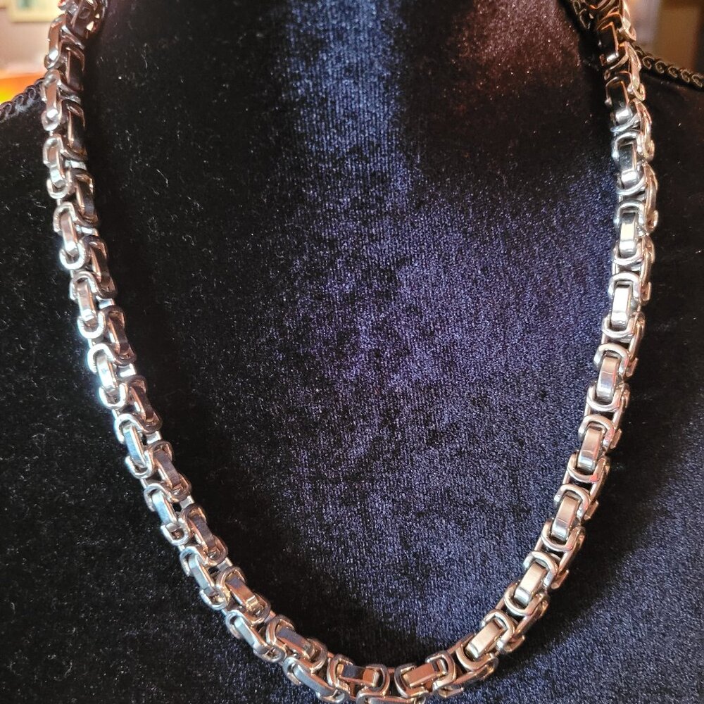 Neckace/Stainless Steel Byzantine